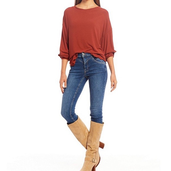 Free People Shimmy Shake V-Back Lettuce Edge Top - Picture 6 of 7